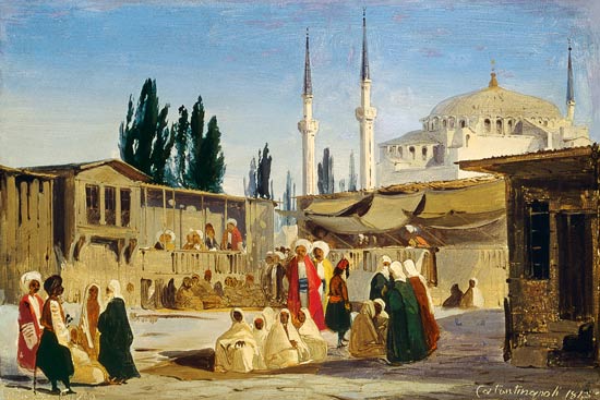 The Slave's Bazaar, Constantinople von Ippolito Caffi