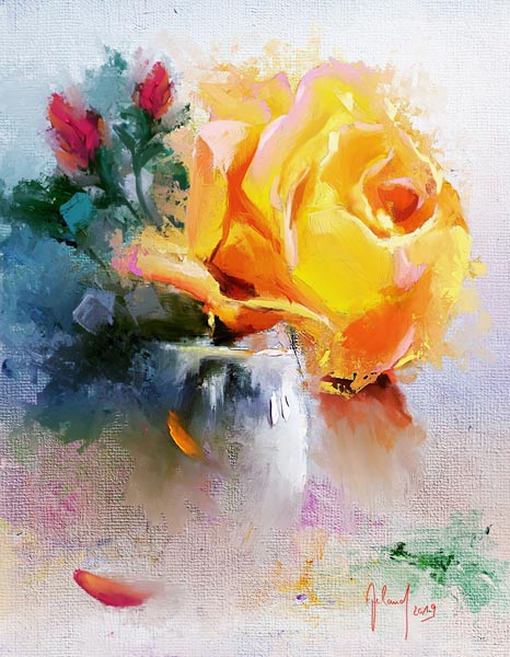 Stillleben mit Rose 2 von Georg Ireland