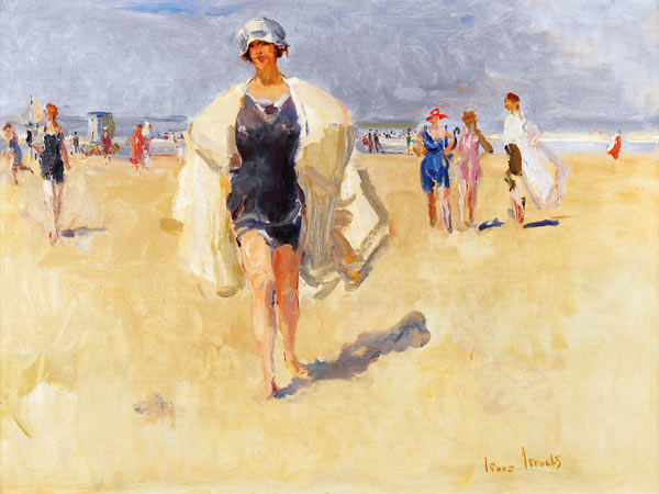 Dame am Strand von Viareggio von Isaac Israels