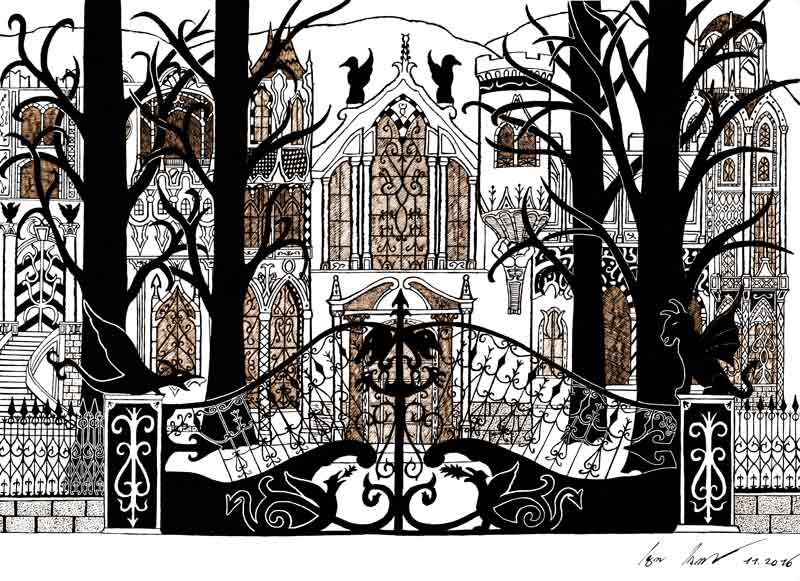 Igors Haus in Sepia von Igor Isanto