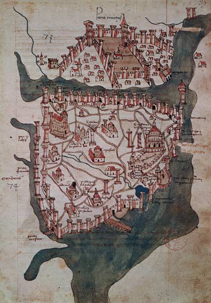Plan of Constantinople von Scuola pittorica italiana