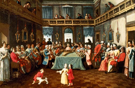 Concert in a Private House von Scuola pittorica italiana