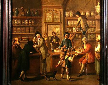 Interior of a Pharmacy von Scuola pittorica italiana