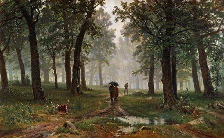 Eichenwald im Regen 1891