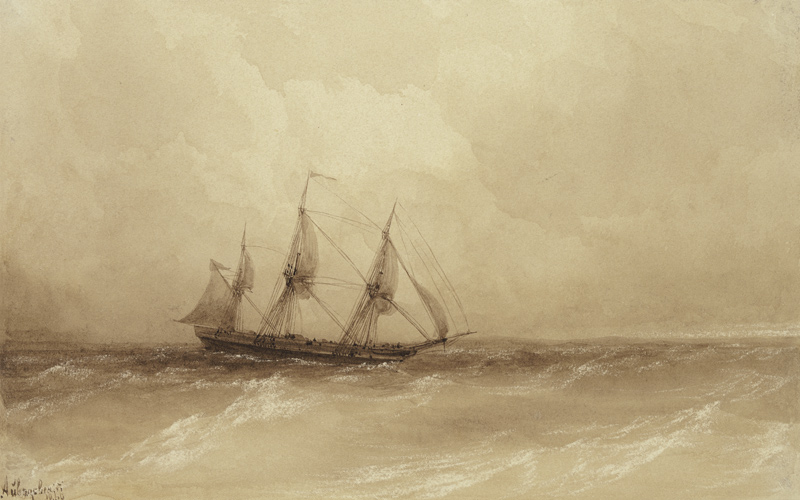 Ein Segelschiff auf hoher See von Ivan Konstantinovic Ajvazovskij