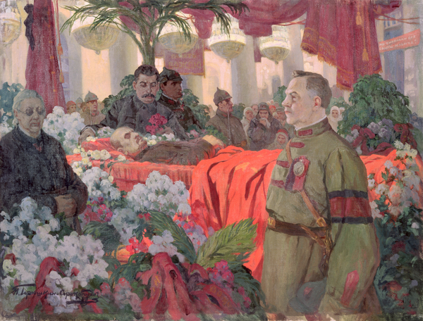 Lenins (1870-1924) funeral ceremony von Ivan Silych Goriuschkin-Sorokopudov