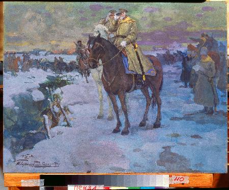 Grand Duke Nikolai Nikolaevich on Horseback at the Front