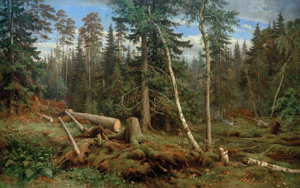 Holzschlag von Iwan Iwanowitsch Schischkin