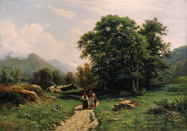 Ansicht in der Schweiz von Iwan Iwanowitsch Schischkin