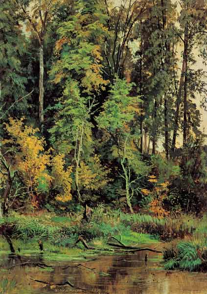 Shishkin / Autumn / Painting von Iwan Iwanowitsch Schischkin