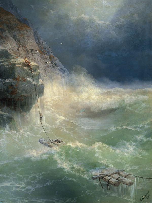 Nach dem Schiffbruch. von Iwan Konstantinowitsch Aiwasowski