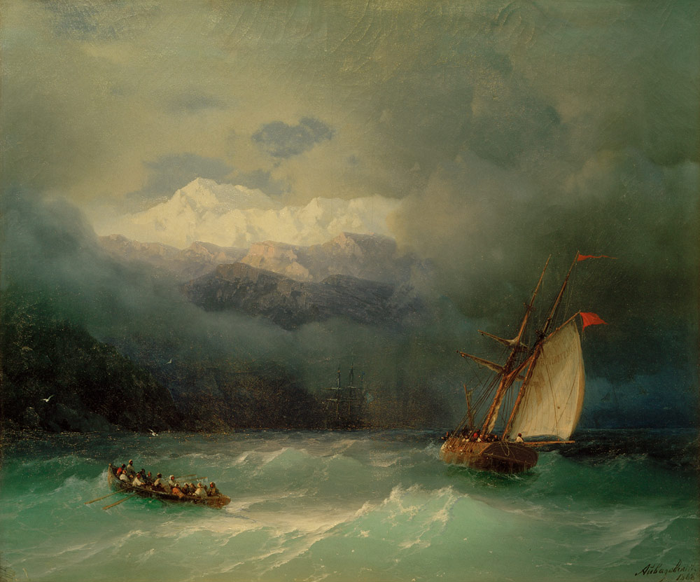Stürmisches Meer von Iwan Konstantinowitsch Aiwasowski