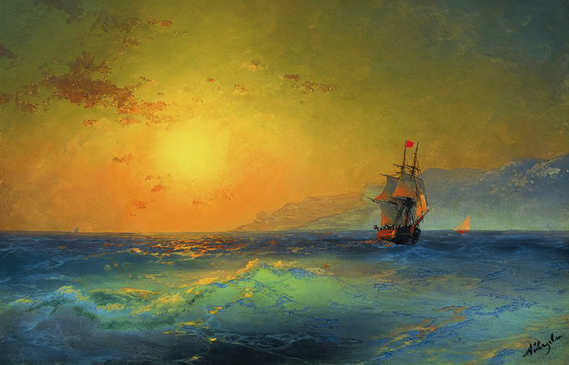 Vor der Küste der Krim von Iwan Konstantinowitsch Aiwasowski