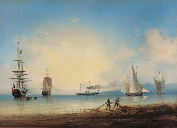 Russische und französische Fregatten von Iwan Konstantinowitsch Aiwasowski