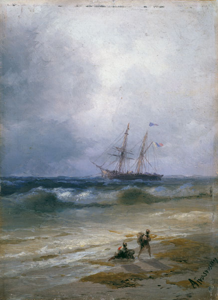 Schiff auf dem Meer von Iwan Konstantinowitsch Aiwasowski