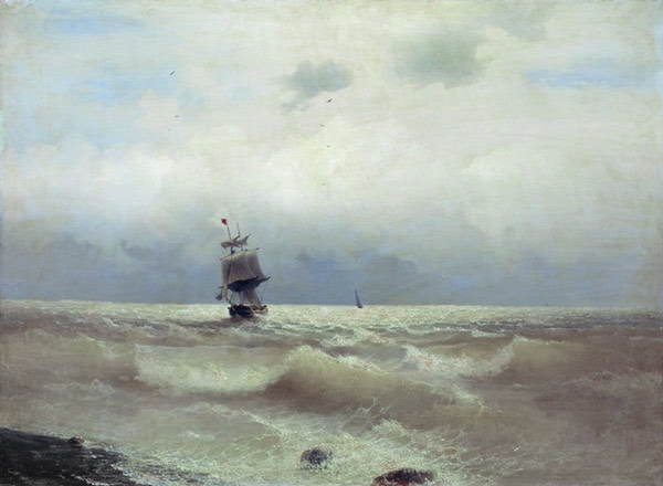 Schiff vor der Küste von Iwan Konstantinowitsch Aiwasowski