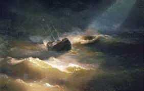 Das Segelschiff Kaiserin Maria im Sturm