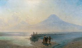 Abstieg Noahs vom Berg Ararat