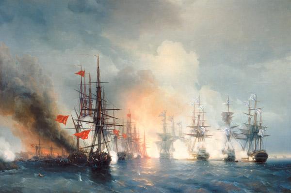 Russisch-Türkische Seeschlacht von Sinop am 18. November 1853