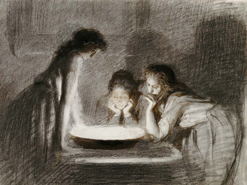 Weihnachtliche Wahrsagerei von Iwan Nikolajewitsch Kramskoi