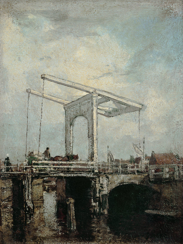 A Drawbridge in a Dutch Town von Jacob Henricus or Hendricus Maris
