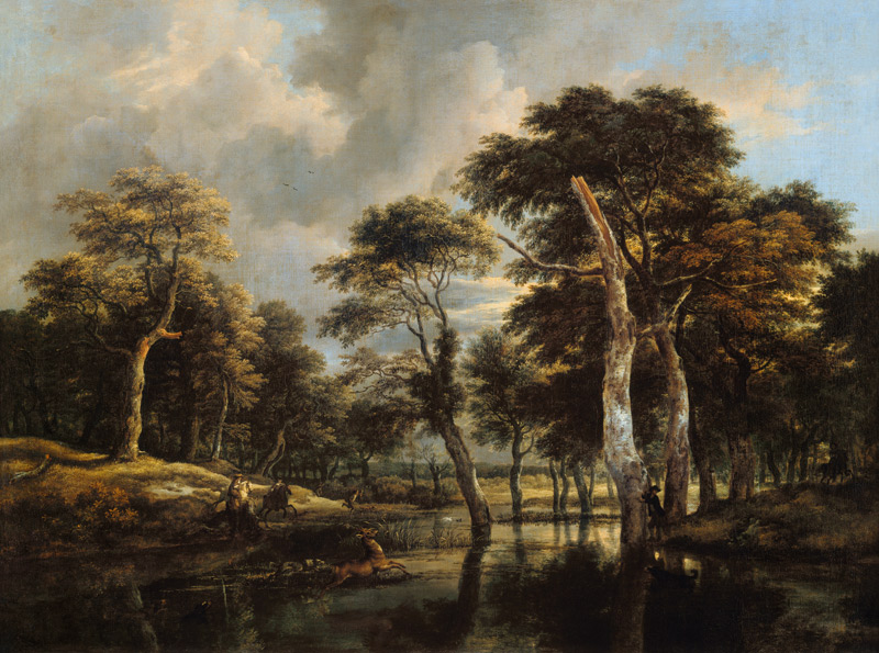 Die Jagd. von Jacob Isaacksz van Ruisdael