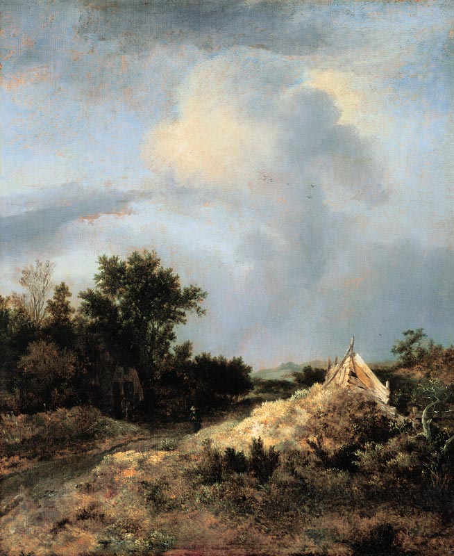 Dünenlandschaft mit Plankenzaun von Jacob Isaacksz van Ruisdael