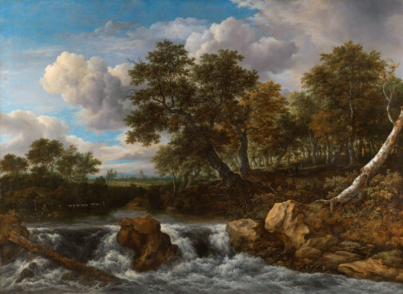 Landschaft mit Wasserfall von Jacob Isaacksz van Ruisdael