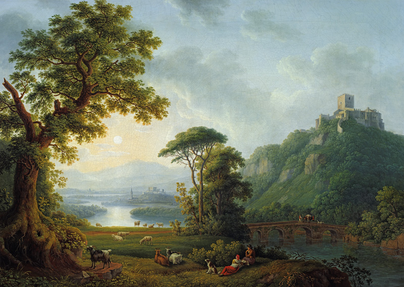 Flußlandschaft. von Jacob Philipp Hackert