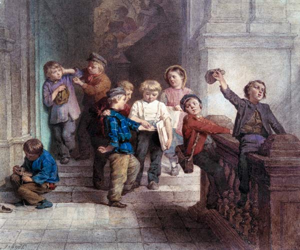 Playing Outside the School Room von Jacob Spoel