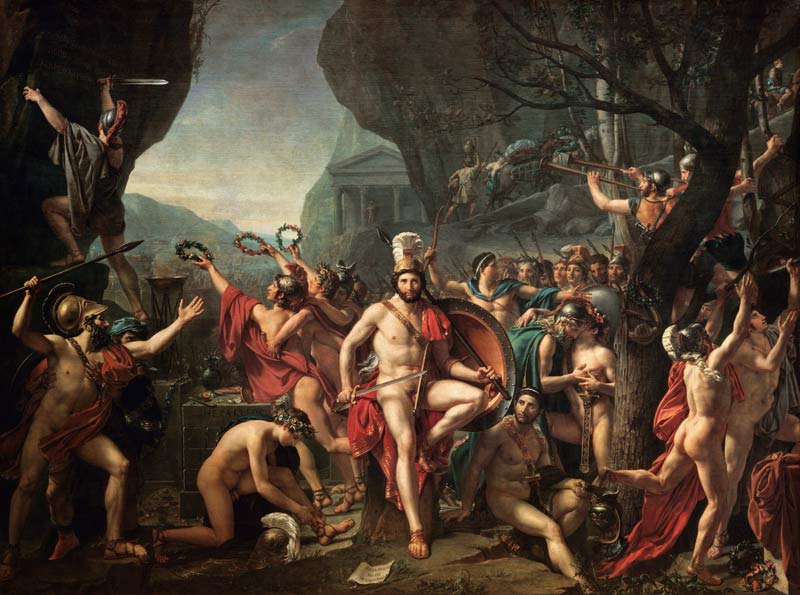 Leonidas an den Thermopylen von Jacques Louis David
