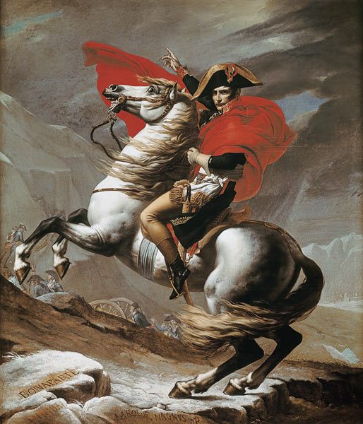 Napoleon bei der Überquerung der Alpen von Jacques Louis David