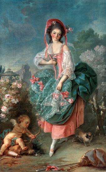 Ballettänzerin Marie-Madeleine Guimard (1743-1816) als Terpsichore