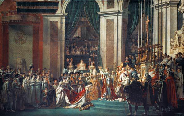 Die Krönung Napoléons I. und der Kaiserin Josephine in der Kathedrale Notre-Dame in Paris am 2. Deze