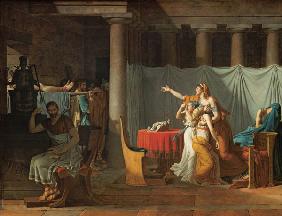 Die Liktoren bringen Brutus die Leichen seiner Söhne