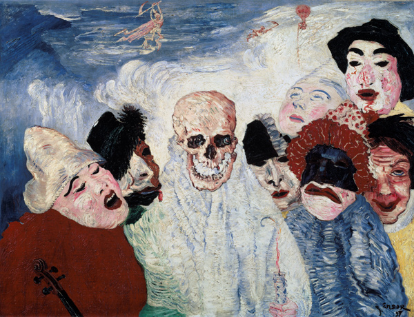 Masken begegnen dem Tod von James Ensor