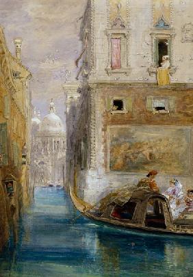 The Gondola, Venice, with Santa Maria della Salute in the Distance