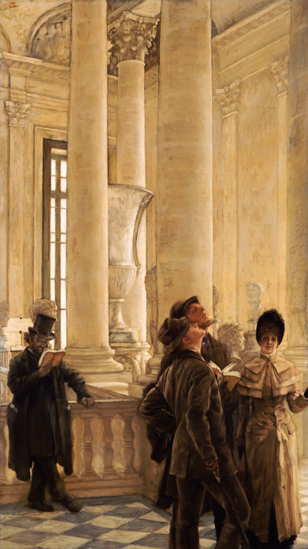Im Treppenhaus des Louvre. von James Jacques Tissot