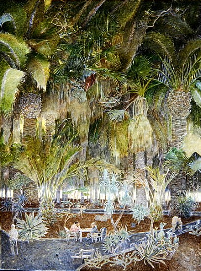 A Game of Chess in Chapultepec, 2001 (oil on canvas)  von  James  Reeve