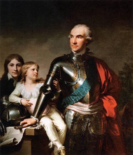 Porträt Graf Stanislaw Szczesny Potocki (1753-1805) mit Söhne 