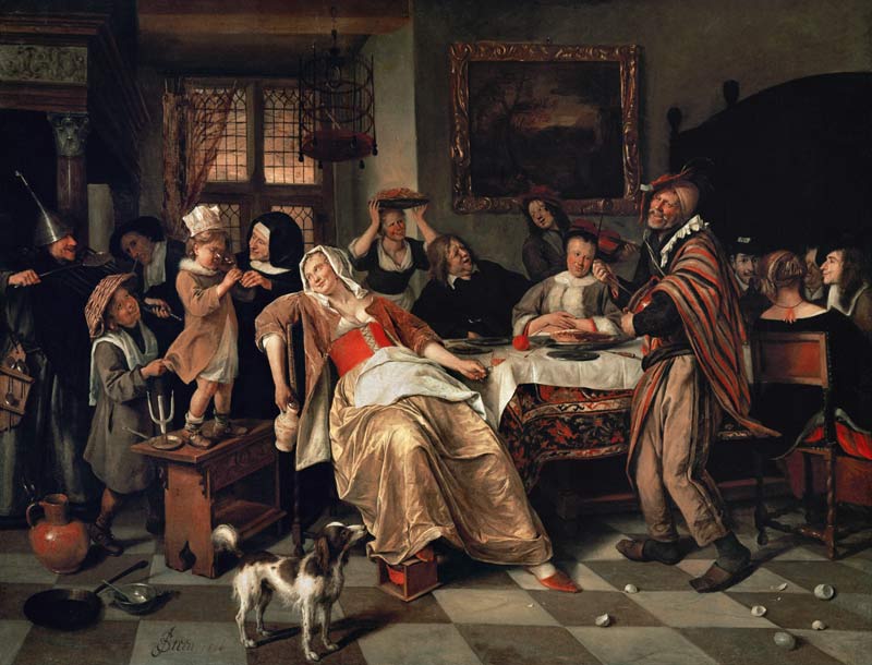Das Bohnenfest. von Jan Steen