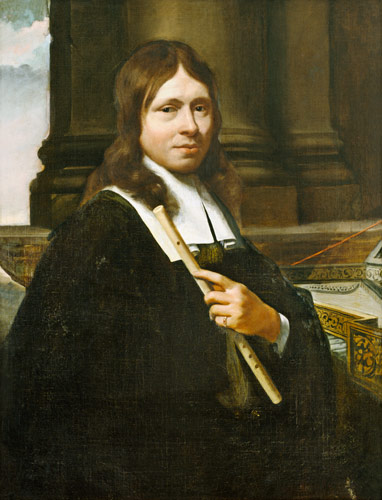 Selbstbildnis mit Floete von Jan Steen