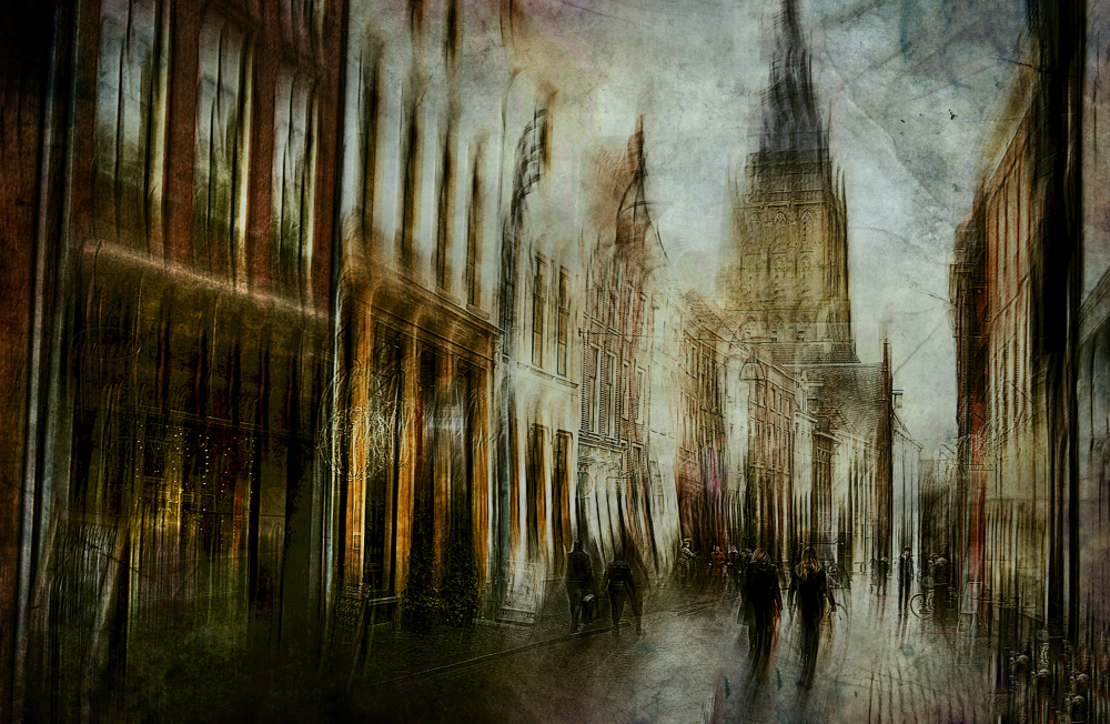 In the streets of Zuthpen, the Netherlands von Jan van der Linden