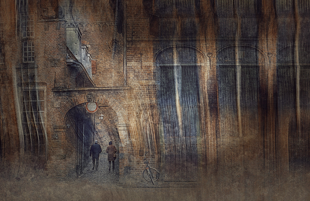 In the streets of Zuthpen, the Netherlands von Jan van der Linden