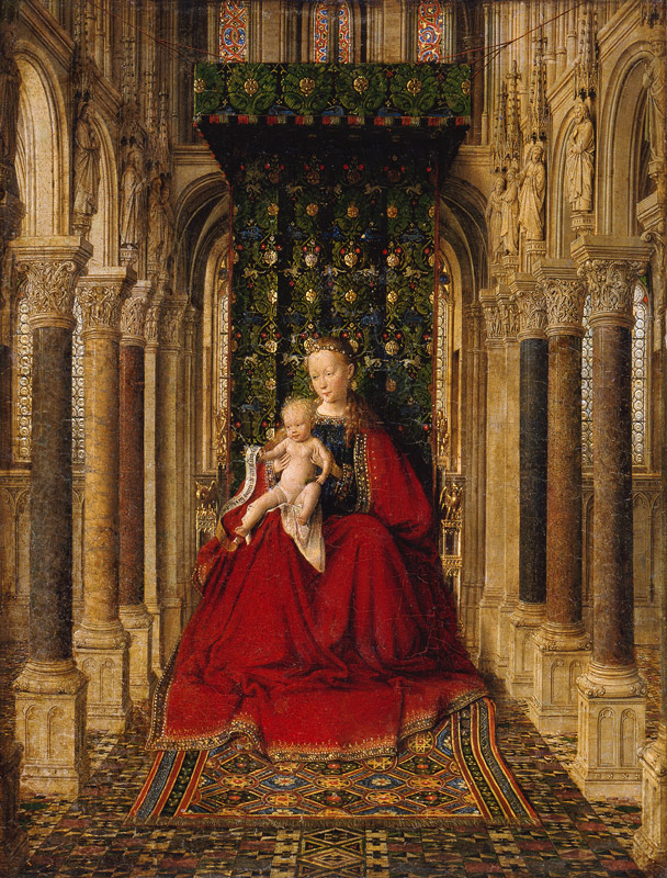 Madonna mit Kind. Mitteltafel eines Flügelaltärchens. von Jan van Eyck