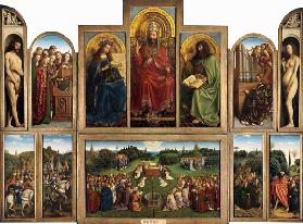 Genter Altar - Die Verehrung des mystischen Lammes (Totale)