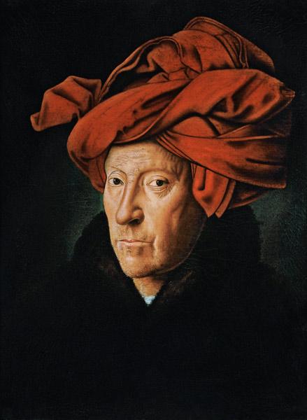 Porträt eines Mannes mit rotem Turban