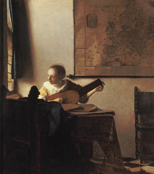 Lautenspielerin am Fenster von Johannes Vermeer