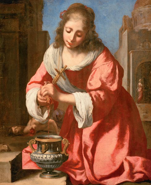 Saint Praxedis von Johannes Vermeer
