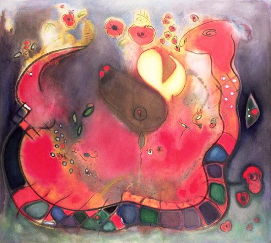 The Sacred Snake, 1994 (oil on canvas)  von Jane  Deakin